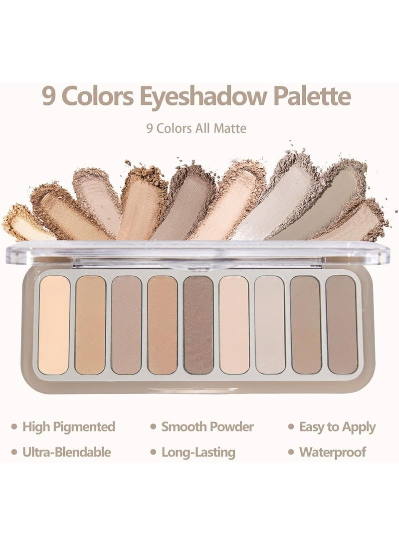 ChicAbode Eyeshadow Palette, Matte Naked Eyeshadow Pallet with Brush，Highly Pigmented Blendable Shades Neutral Nude Eye Shadow Makeup for Older Women，Naturing-Looking，Long-Wearing（Cold Cement） - Image 2